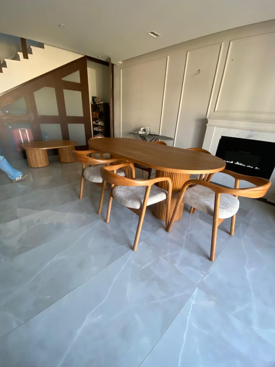 Modern Dining Table Set – 6 Chairs