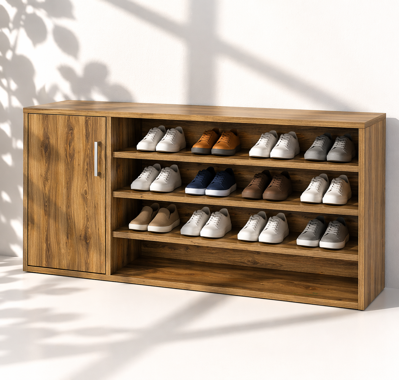 Modern 120cm Wooden Shoe Cabinet