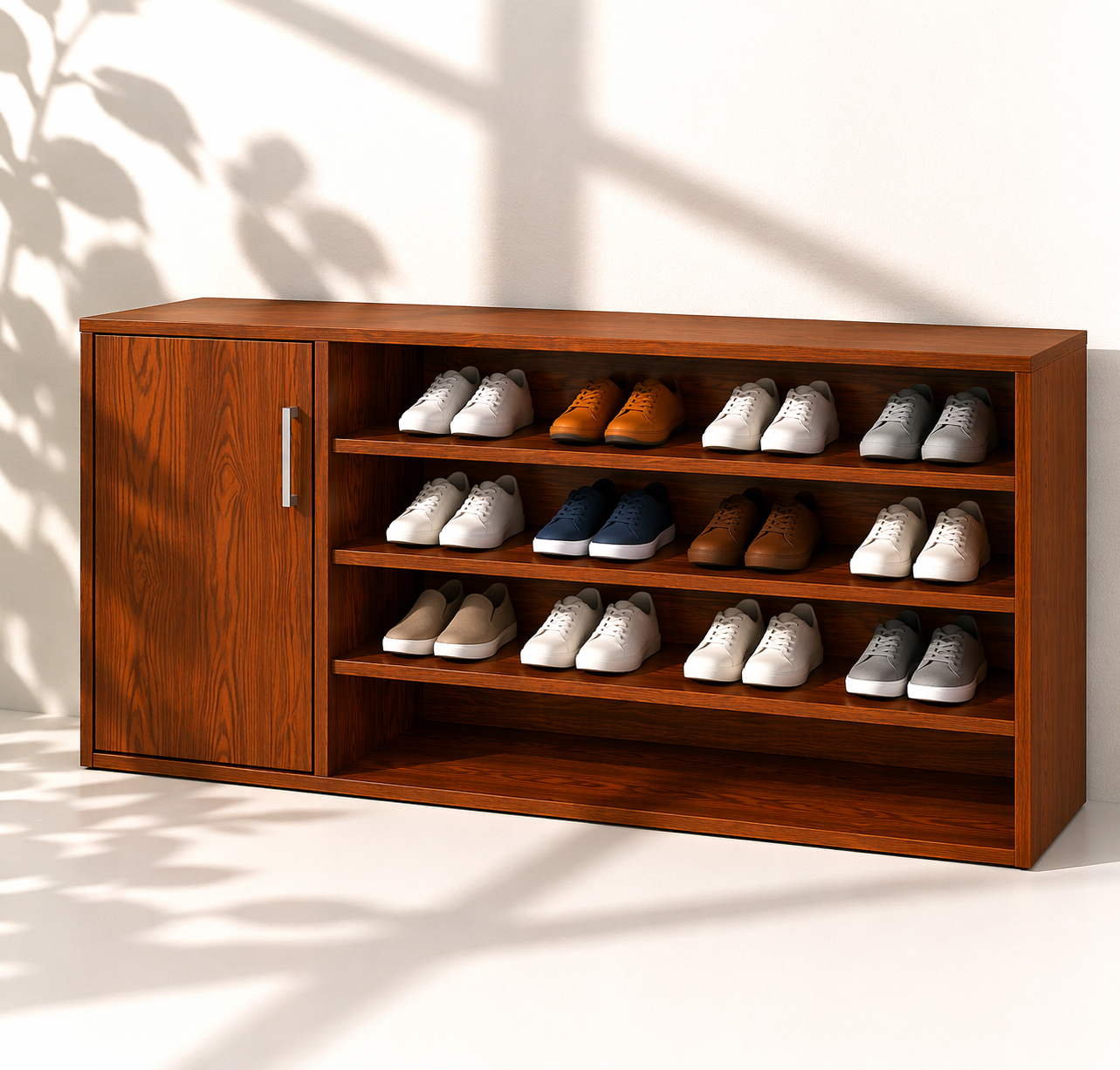 Modern 120cm Wooden Shoe Cabinet