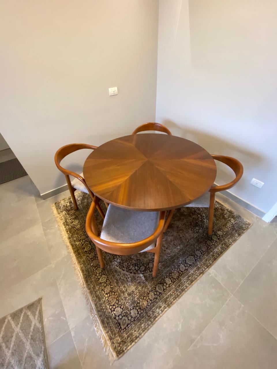 Round Dining Table Set – 4 Chairs (120 cm Diameter)